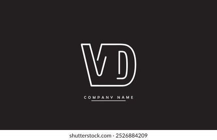 VD, DV Abstrakte Buchstaben Logo-Monogramm