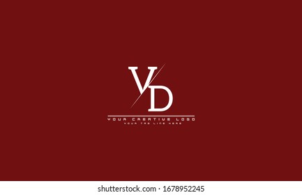 VD DV abstract vector logo monogram template