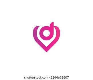 VD DV logo design vector template