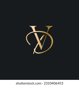 vd dv logo design. Vector illustration.