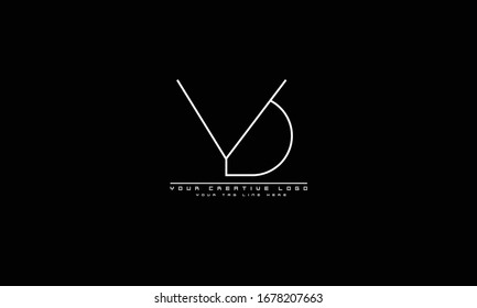 VD DV YD abstract vector logo monogram template