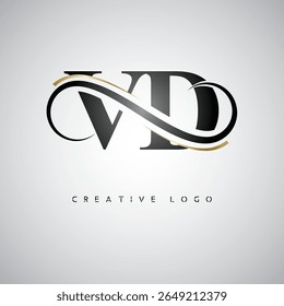 VD Infinity Monogram Logo – Elegant Modern Letter mark Design with Luxury Loop and Stylish Branding Symbol
