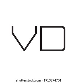 vd initial letter vector logo