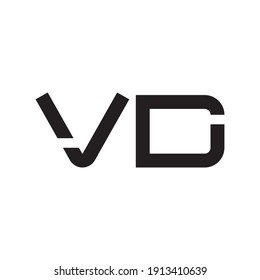 vd initial letter vector logo