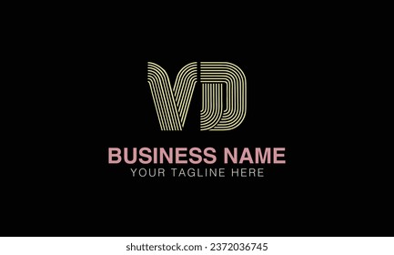 VD initial logo | initial based abstract modern minimal creative logo, vector template image. luxury logotype , real estate homie . typography . initials 