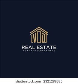 VD initial monogram logo for real estate design