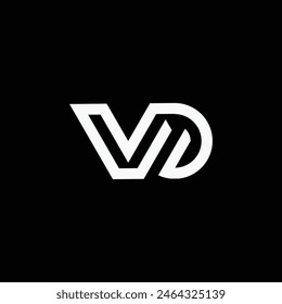 Diseño de Vector de logotipo de letra VD