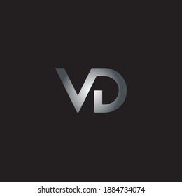 VD letter logo vector icon on black background illustration design
