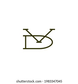 vd letter mark initial logo vector icon illustration