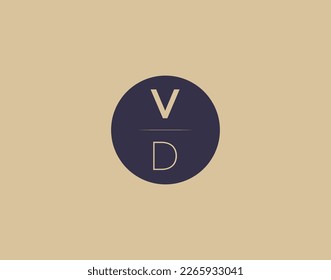 Letra VD diseño de logotipo elegante moderno imágenes vectoriales