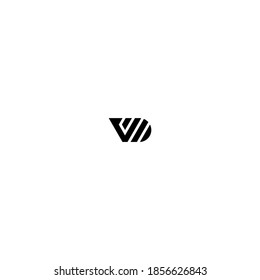 v]d resumen del logotipo vectorial de letra