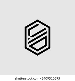 VD line geometric monogram with high quality professional design that will print well