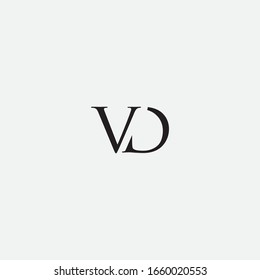 Vd Logo Design Sign Stock Vector (royalty Free) 1660020553 