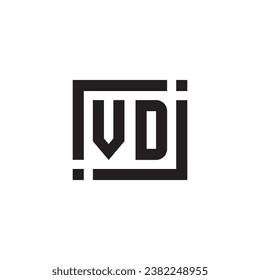 VD minimalist geometric symbol logo in high quality professional design that will print well across any print media