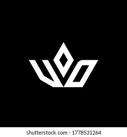 VD-Monogramm-Logo mit einer luxuriösen Design-Vorlage in Kronform