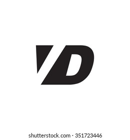 VD negative space letter logo