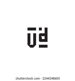 Logo retro de concepto cuadrado de VD en un diseño profesional de alta calidad que se imprimirá en cualquier medio impreso