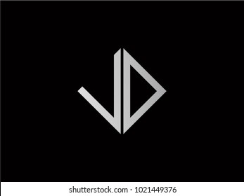 VD square shape silver color logo
