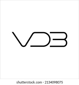 VDB monogram vector logo within white background.