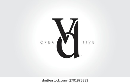VDvd Elegant Serif Monogram Logo - Luxuriöses typografisches Kleinbuchstaben-Zeichen für modernes Branding