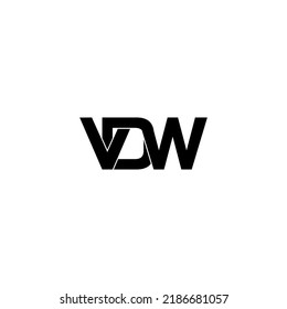 vdw typography letter monogram logo design