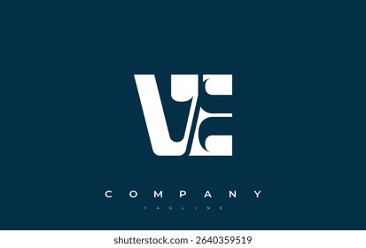 VE Abstract Geometric Logo Design. Modern and elegant logo design with simplistic typography elements, showcasing branding excellence.