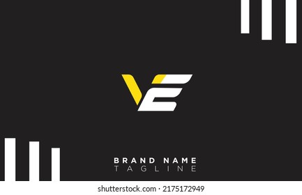 VE Alphabet letters Initials Monogram logo EV