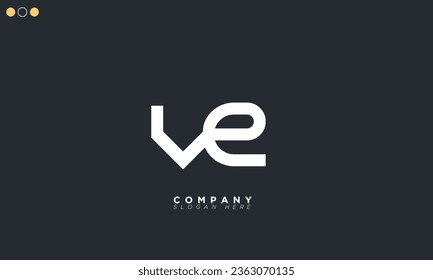 VE Alphabet letters Initials Monogram logo EV, V and E