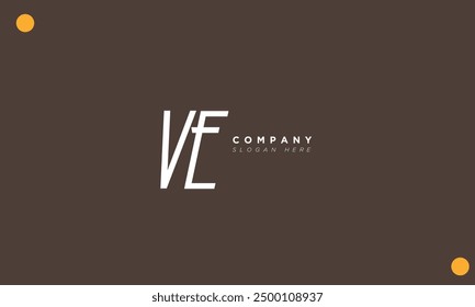  VE Alphabet letters Initials Monogram logo EV, V and E