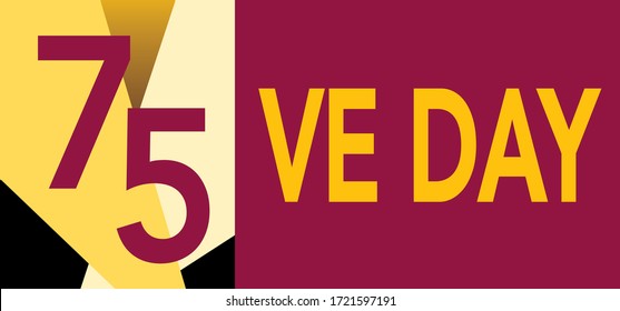 VE Day 75th WW2 logo poster symbols