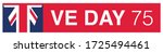 VE Day DDay Spitfire, Hurricane, Lancaster, Mosquito UK Vector Symbol Logo
