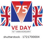VE Day Victory in Europe Logo symbol design