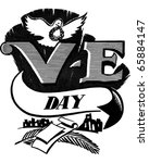 V-E Day - Victory In Europe - Retro Clipart