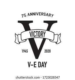 VE Day Victory In Europe Symbol Logo Design