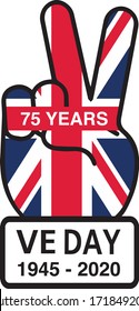 VE Day WW2 Anniversary 75th Logo