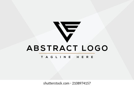 VE, EV, Abstract initial monogram letter alphabet logo design