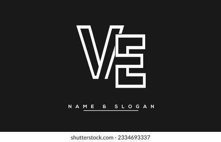 Logo-Monogramm für abstrakte VE-, EV-Zeichen