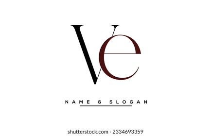 VE,  EV  Abstract  Letters  Logo  Monogram