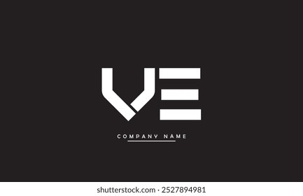 VE, EV Letras abstratas Monograma de logotipo