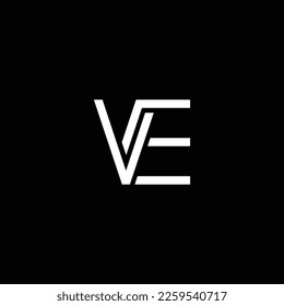 VE o EV abstracto sobresaliente negocio profesional impresionante marca artística empresa de diferentes colores ilustración logo