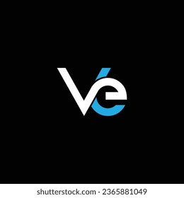 VE or EV abstract outstanding professional business awesome artistic branding company different colors illustration logo