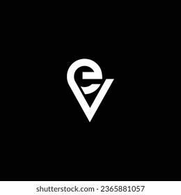 VE or EV abstract outstanding professional business awesome artistic branding company different colors illustration logo