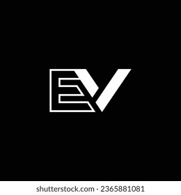 VE or EV abstract outstanding professional business awesome artistic branding company different colors illustration logo