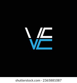 VE or EV abstract outstanding professional business awesome artistic branding company different colors illustration logo