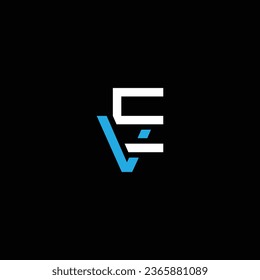 VE or EV abstract outstanding professional business awesome artistic branding company different colors illustration logo