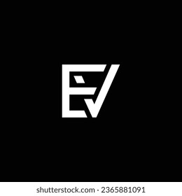 VE or EV abstract outstanding professional business awesome artistic branding company different colors illustration logo