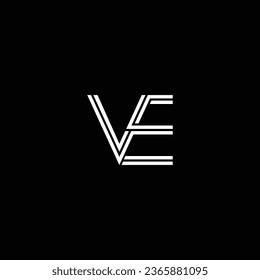 VE or EV abstract outstanding professional business awesome artistic branding company different colors illustration logo