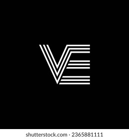 VE or EV abstract outstanding professional business awesome artistic branding company different colors illustration logo