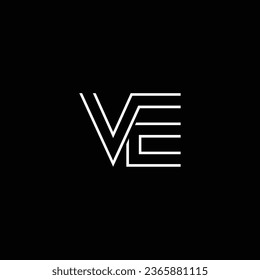 VE or EV abstract outstanding professional business awesome artistic branding company different colors illustration logo