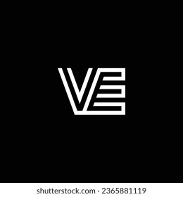 VE or EV abstract outstanding professional business awesome artistic branding company different colors illustration logo